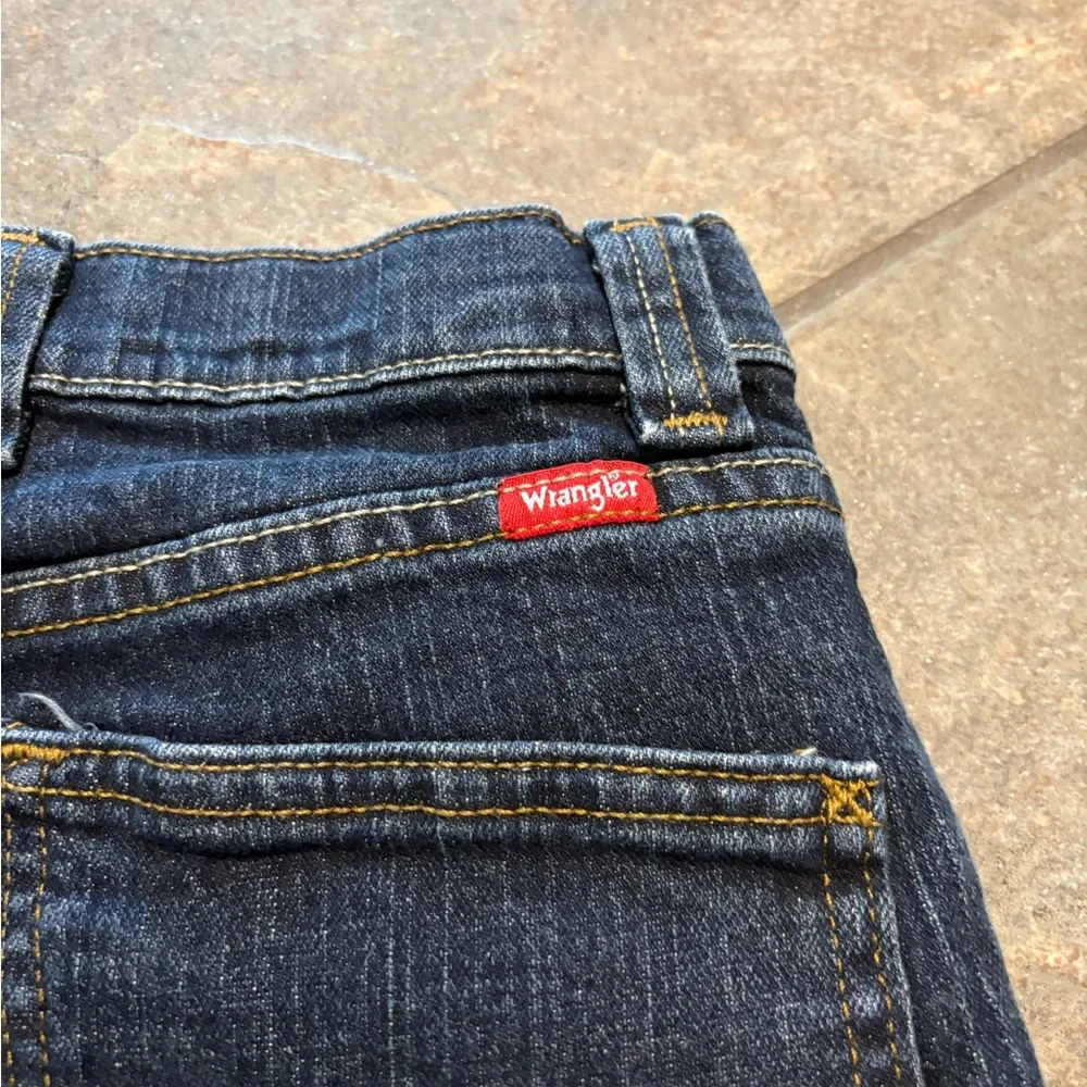 Youth Wrangler Blue Straight-Leg Adjustable Waist Denim Jeans 14